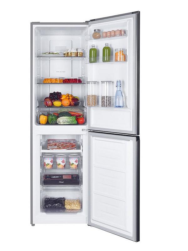 Hoover HOCH1T518EXK 60/40 Total No Frost Fridge Freezer, F Rated - Silver - Image 2